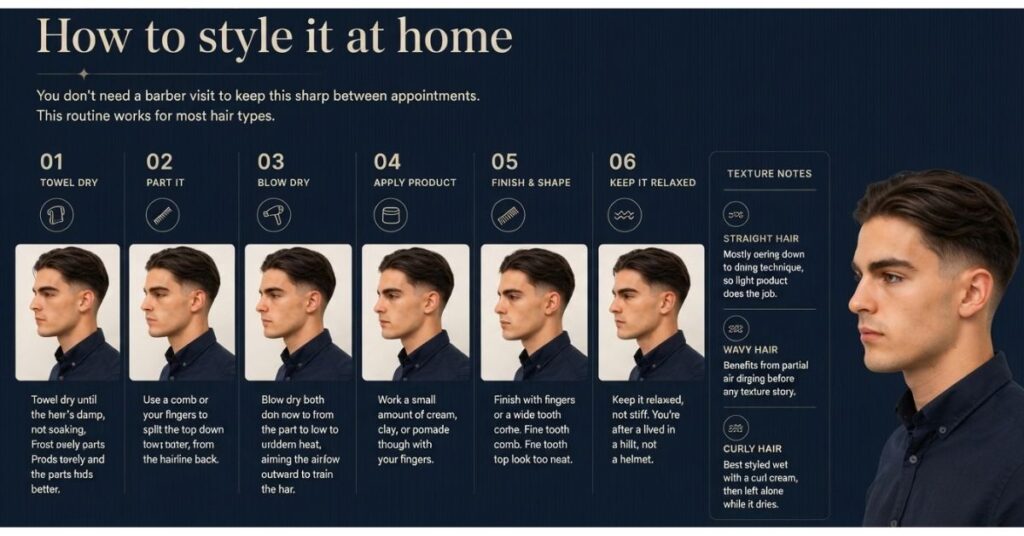 How to Style a Middle Part Low Taper Fade at Home 