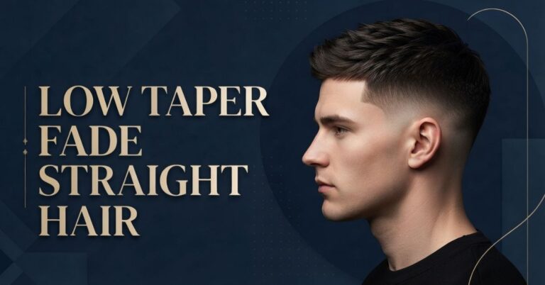 Low taper fade straight hair