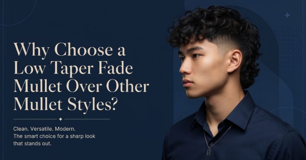 Why choose a low taper fade mullet over other mullet styles?