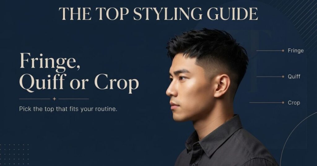 How to style the top: fringe, quiff, or textured crop