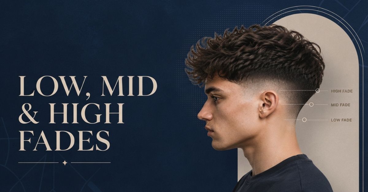 How a low taper differs from mid and high fades
