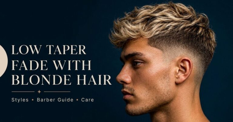 Low taper fade blonde hair