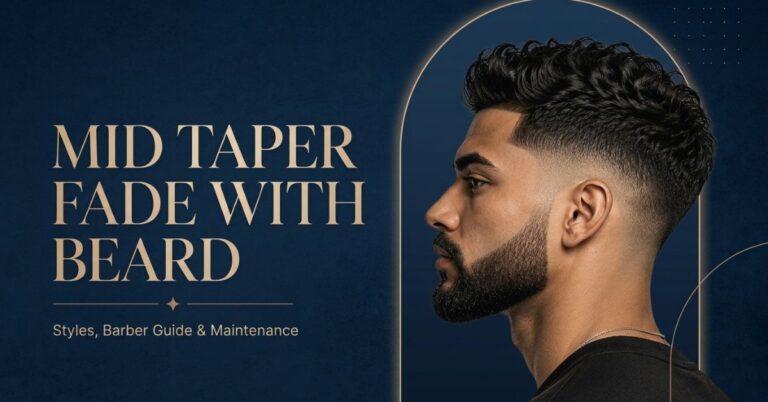 Mid taper fade with beard